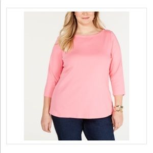 🌸Charter Club Womens Plus Pullover Casual Top